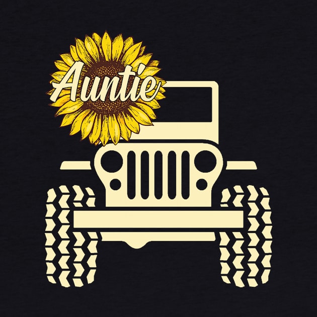 Jeep Sunflower Jeep Auntie Jeep Women by Jane Sky